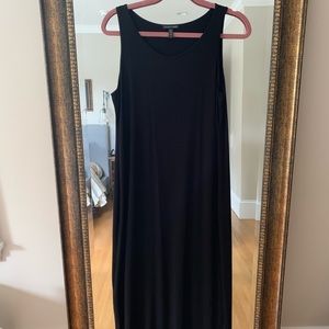 Eileen Fisher black system viscose dress